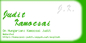 judit kamocsai business card